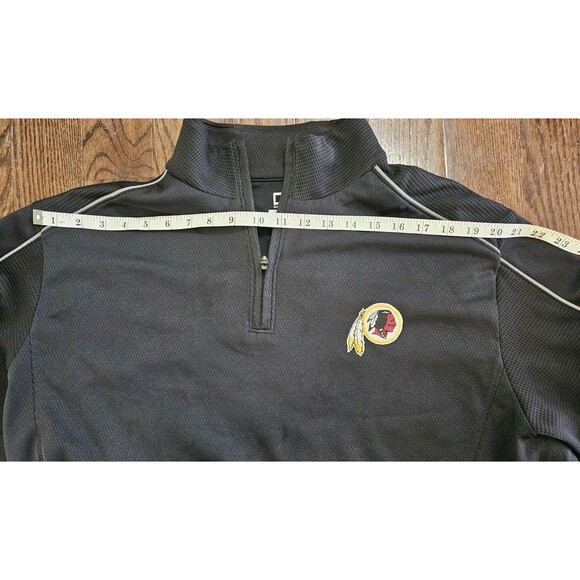 Washington Redskins Cutter and Buck CB Drytec 1/4 Zip Pullover Jacket XL Black - Picture 5 of 8